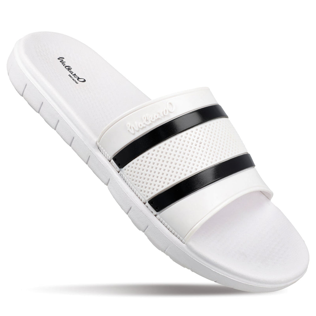 Walkaroo Mens Flip Flop Slippers - WC4240 White - Walkaroo Footwear