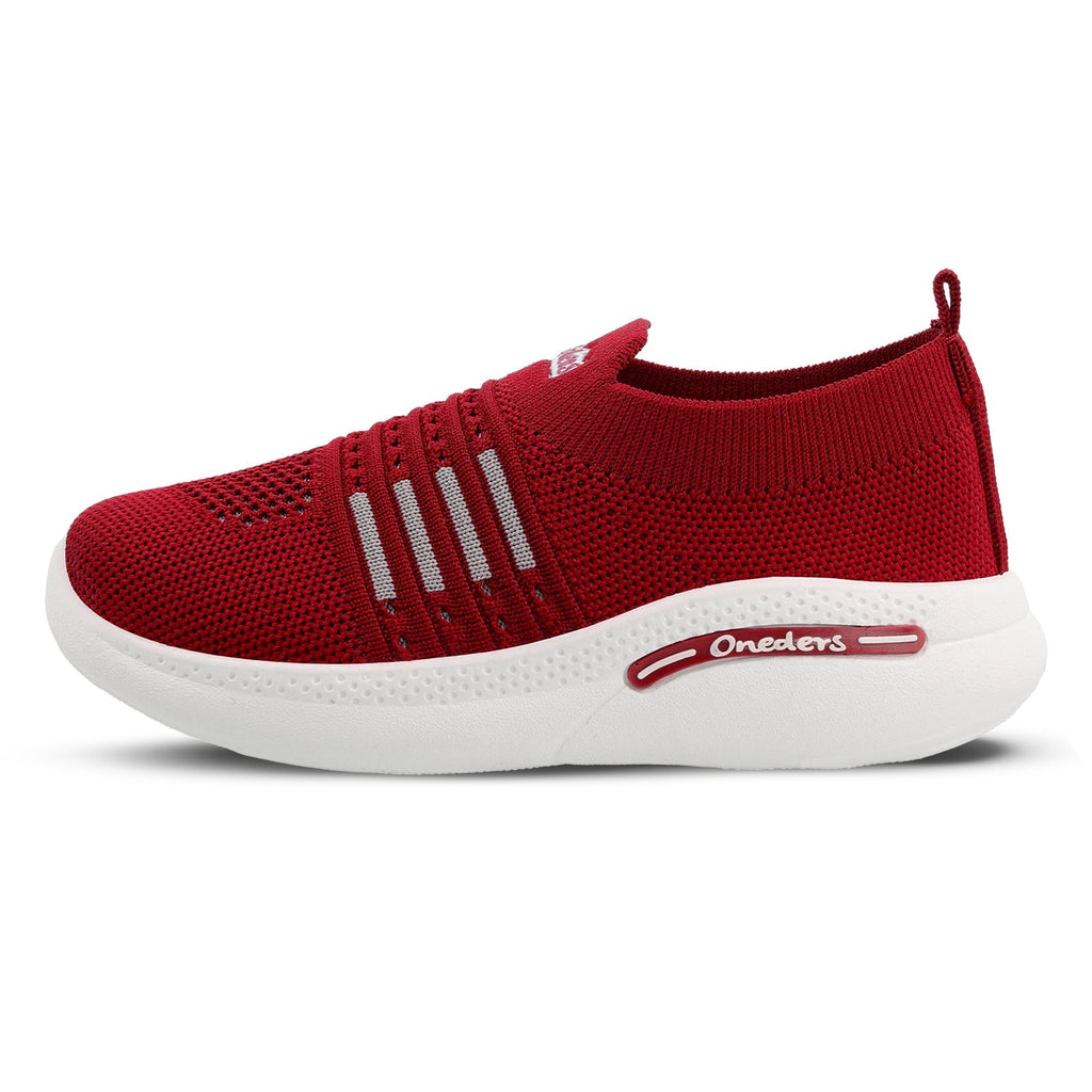 Walkaroo Kids Pull-on Sock Shoes - WK335 Maroon - Walkaroo Footwear