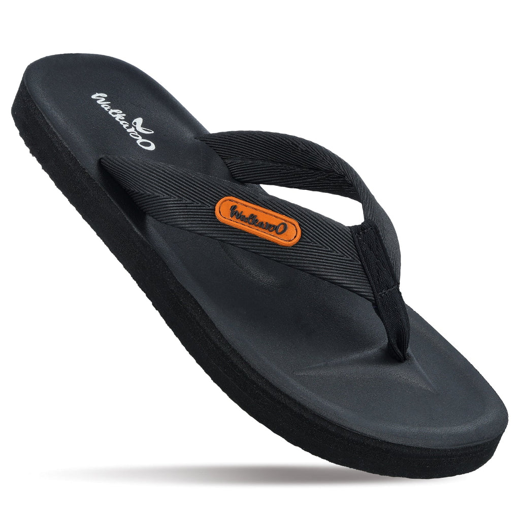 Walkaroo Gents Flip Flop Thong - WC4228 Black - Walkaroo Footwear