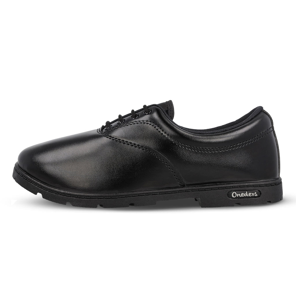 Walkaroo Senior boys School Shoes - WV522 Black - Walkaroo Footwear