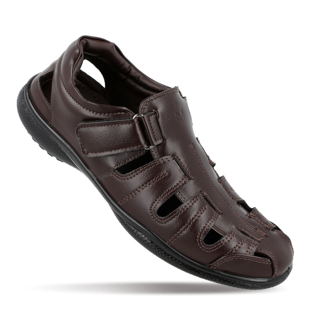 Walkaroo Roman Sandals Mens - WF6257 Brown - Walkaroo Footwear