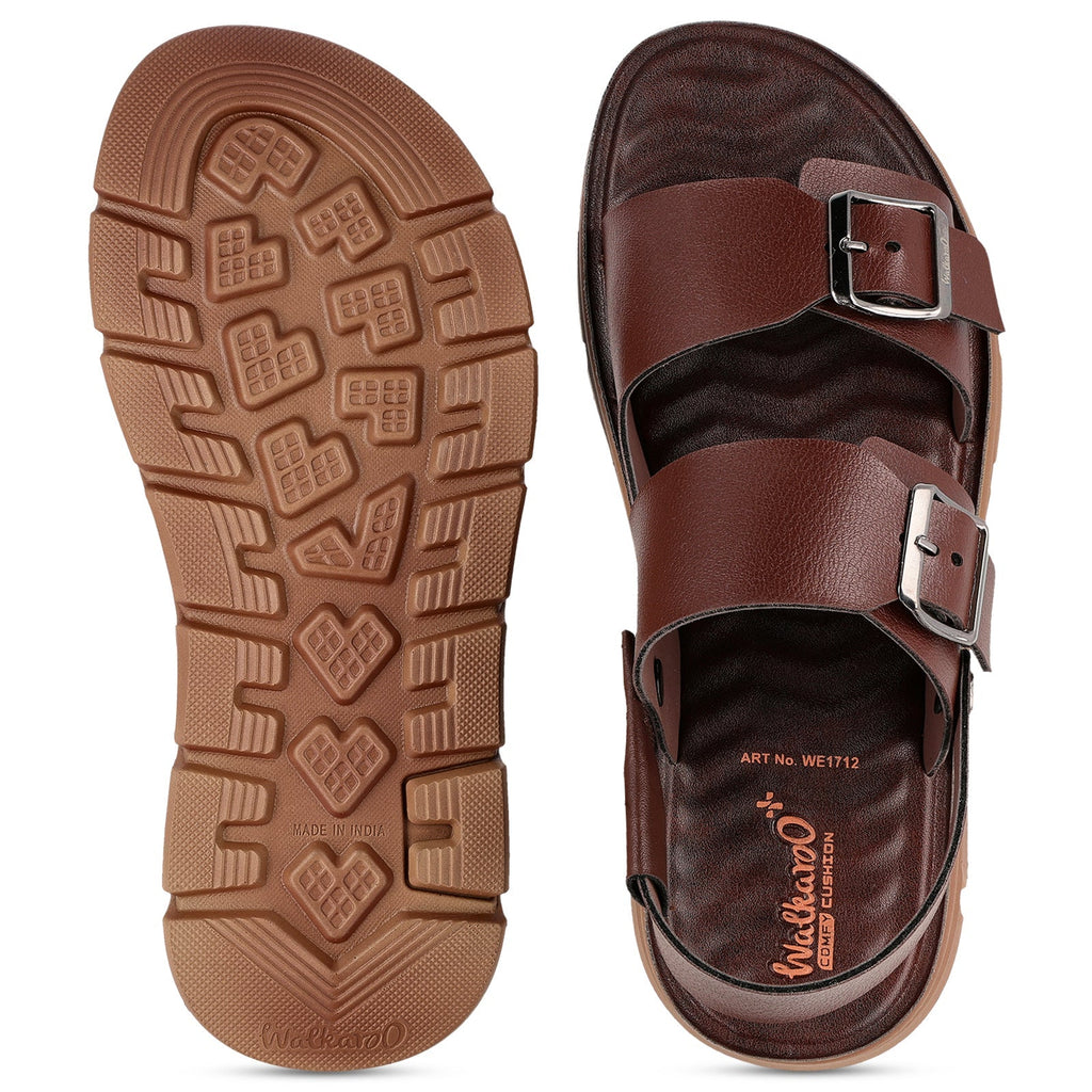 Walkaroo+ Men Sandals - WE1712 BROWN - Walkaroo Footwear