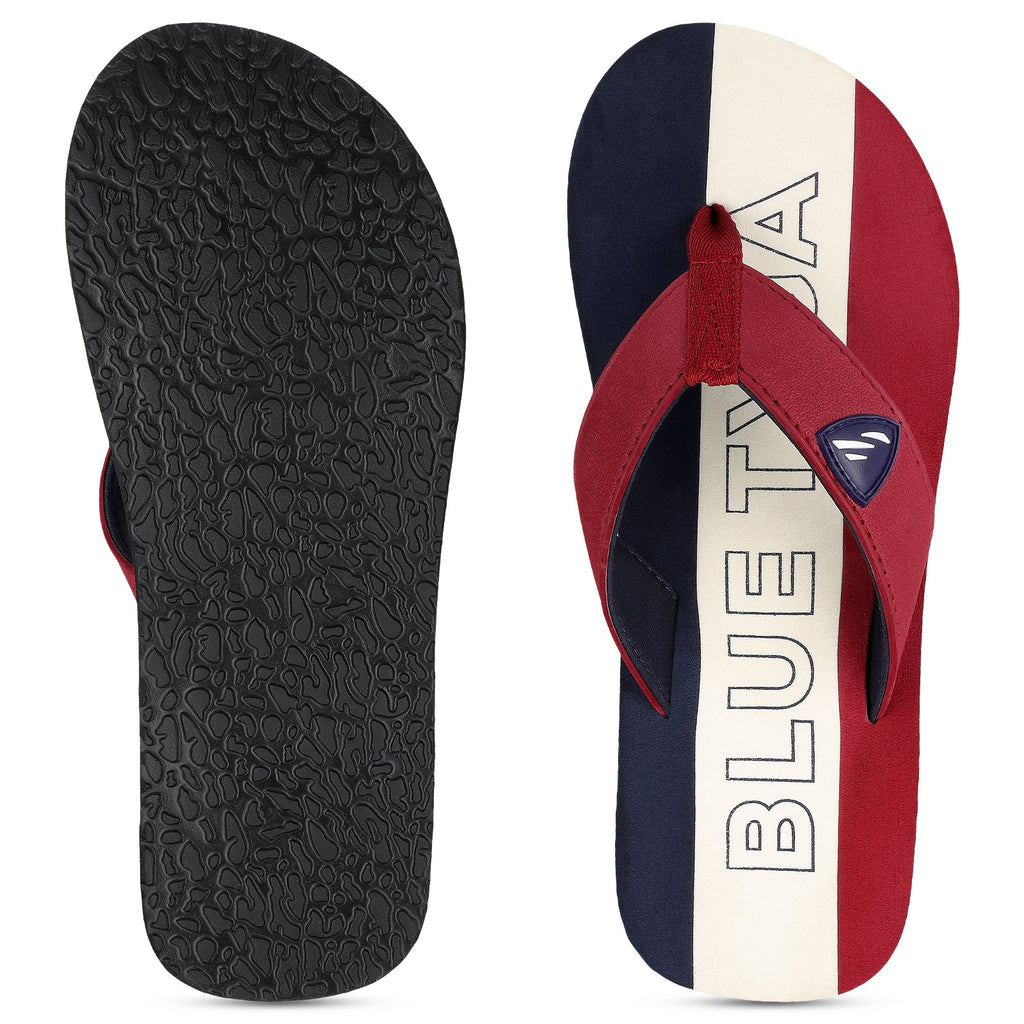 Blue Tyga Gents Flip Flop Thong - BT4274 Maroon Blue - Walkaroo Footwear