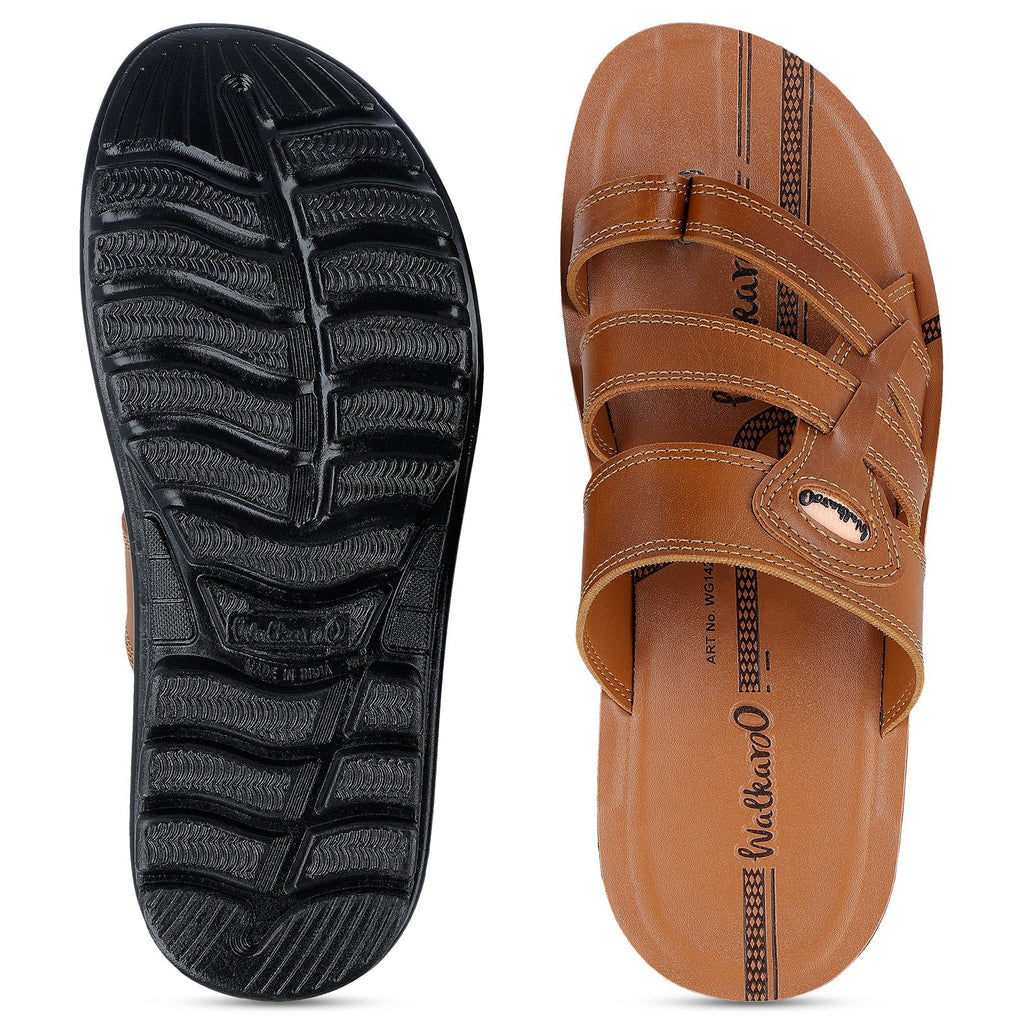 Walkaroo Men Sandals - WG1426 Tan - Walkaroo Footwear