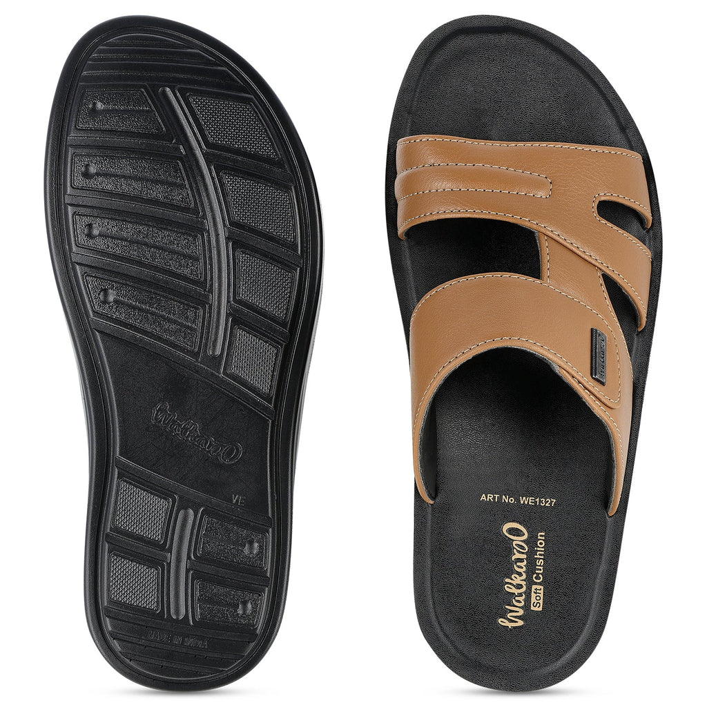 Walkaroo+ Men Sandals - WE1327 Chiku - Walkaroo Footwear