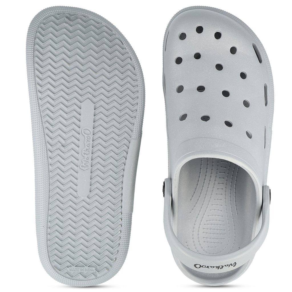 Walkaroo Mens Clogs - WC4843 Light Grey - Walkaroo Footwear