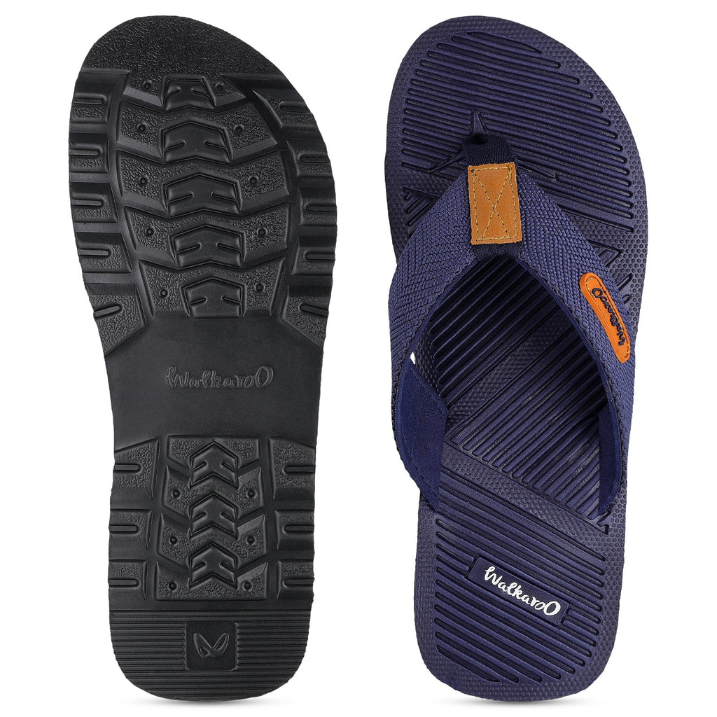 Walkaroo Men Flip Flop - WC4276 Blue - Walkaroo Footwear