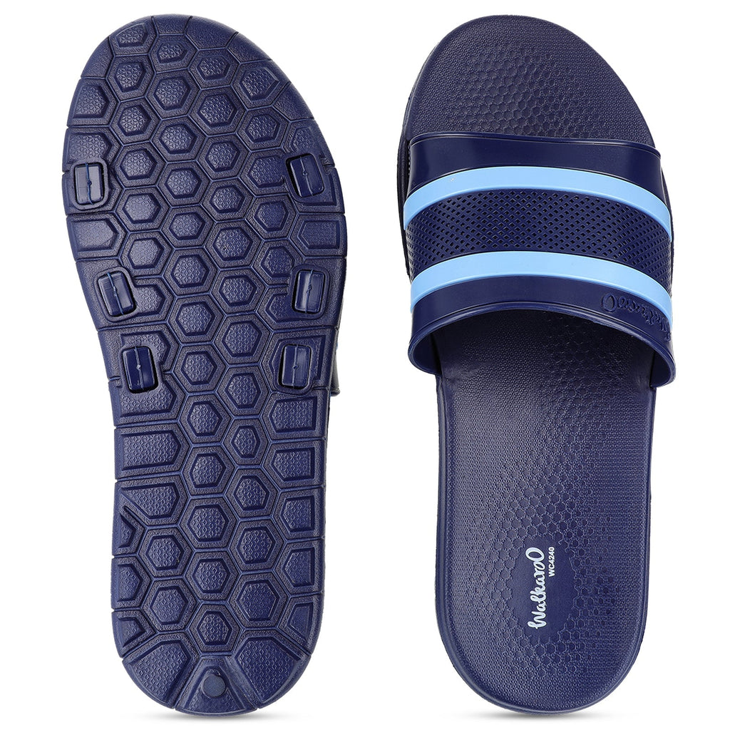 Walkaroo Mens Flip Flop Slippers - WC4240 Navy Blue - Walkaroo Footwear