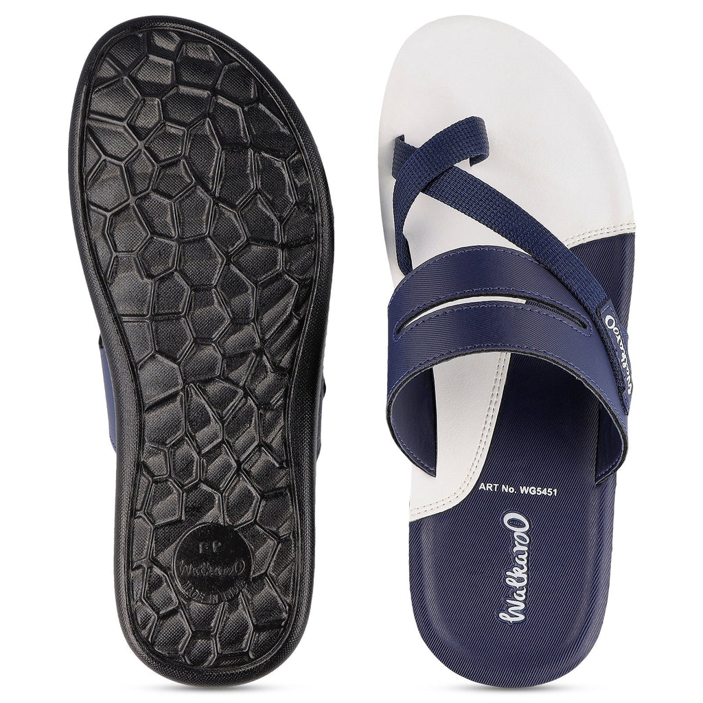 Walkaroo Boys Sandal - WG5451 Blue white - Walkaroo Footwear