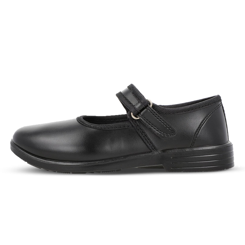 Walkaroo Kids school shoe - WV552 Black - Walkaroo Footwear