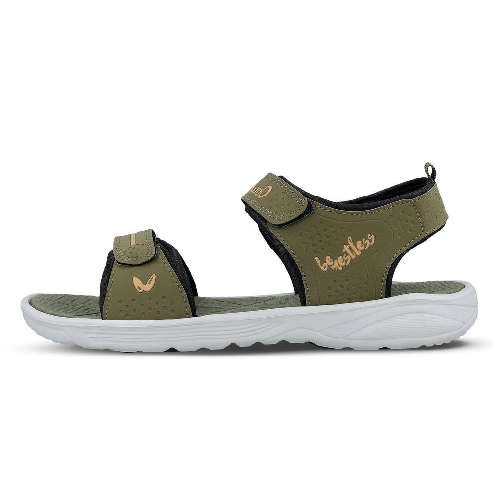 Walkaroo Men Sandals - WC4388 Olive Green - Walkaroo Footwear