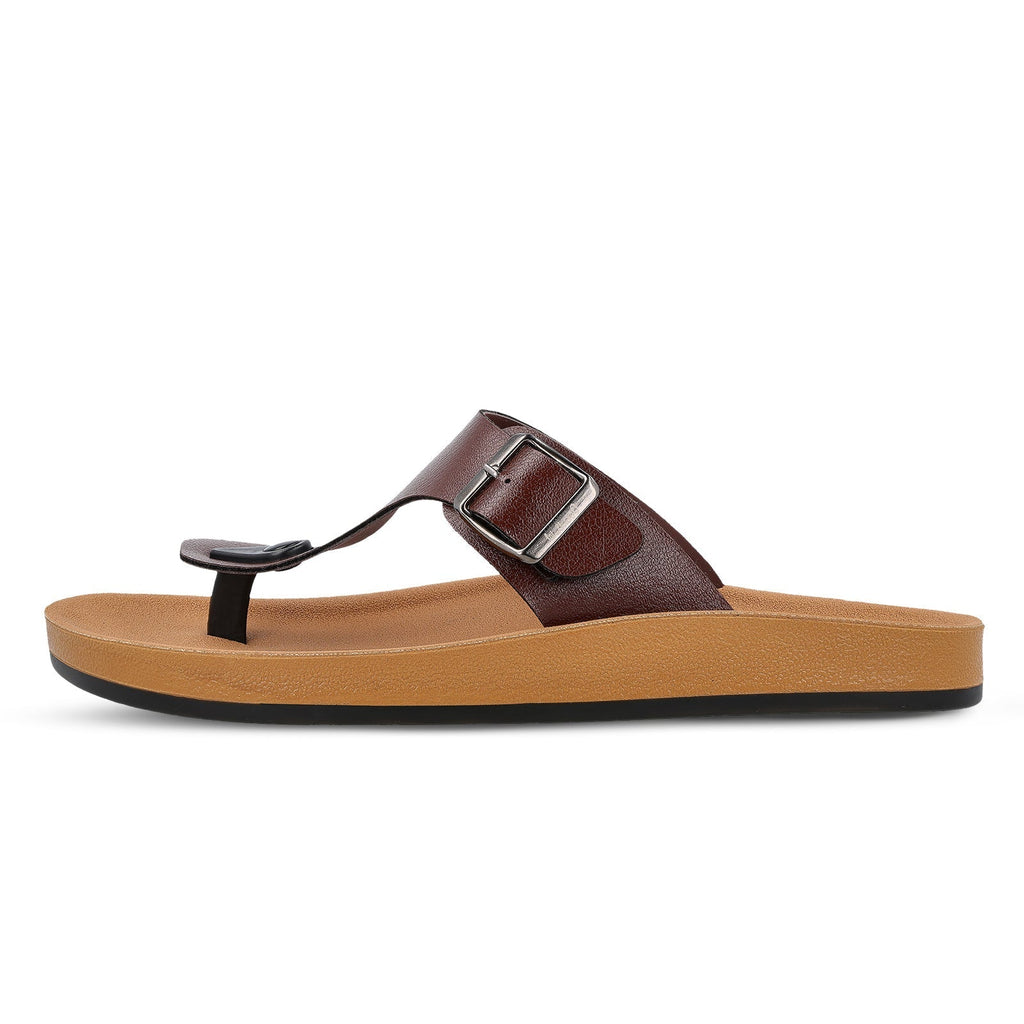 Walkaroo+ Men Sandals - WE1332 Brown - Walkaroo Footwear