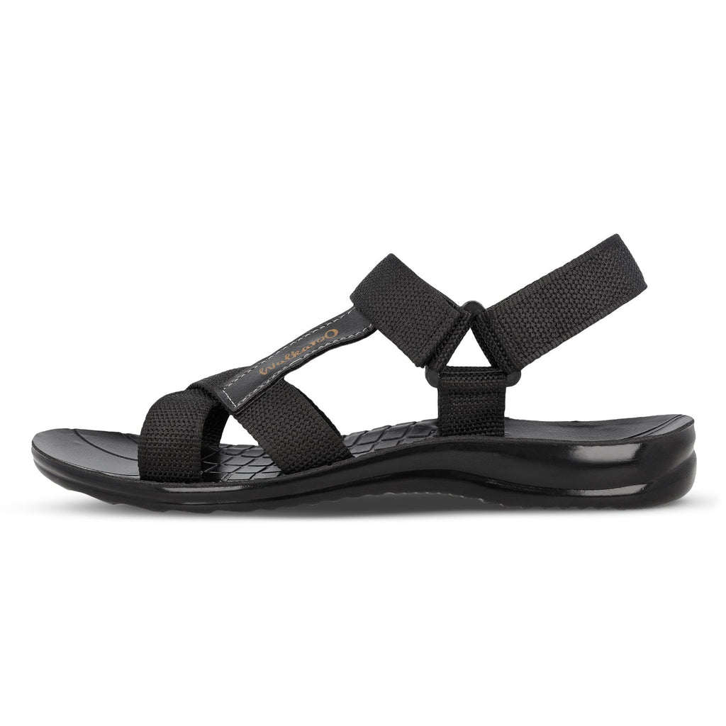 Walkaroo Men Sandals - WG1575 Black - Walkaroo Footwear