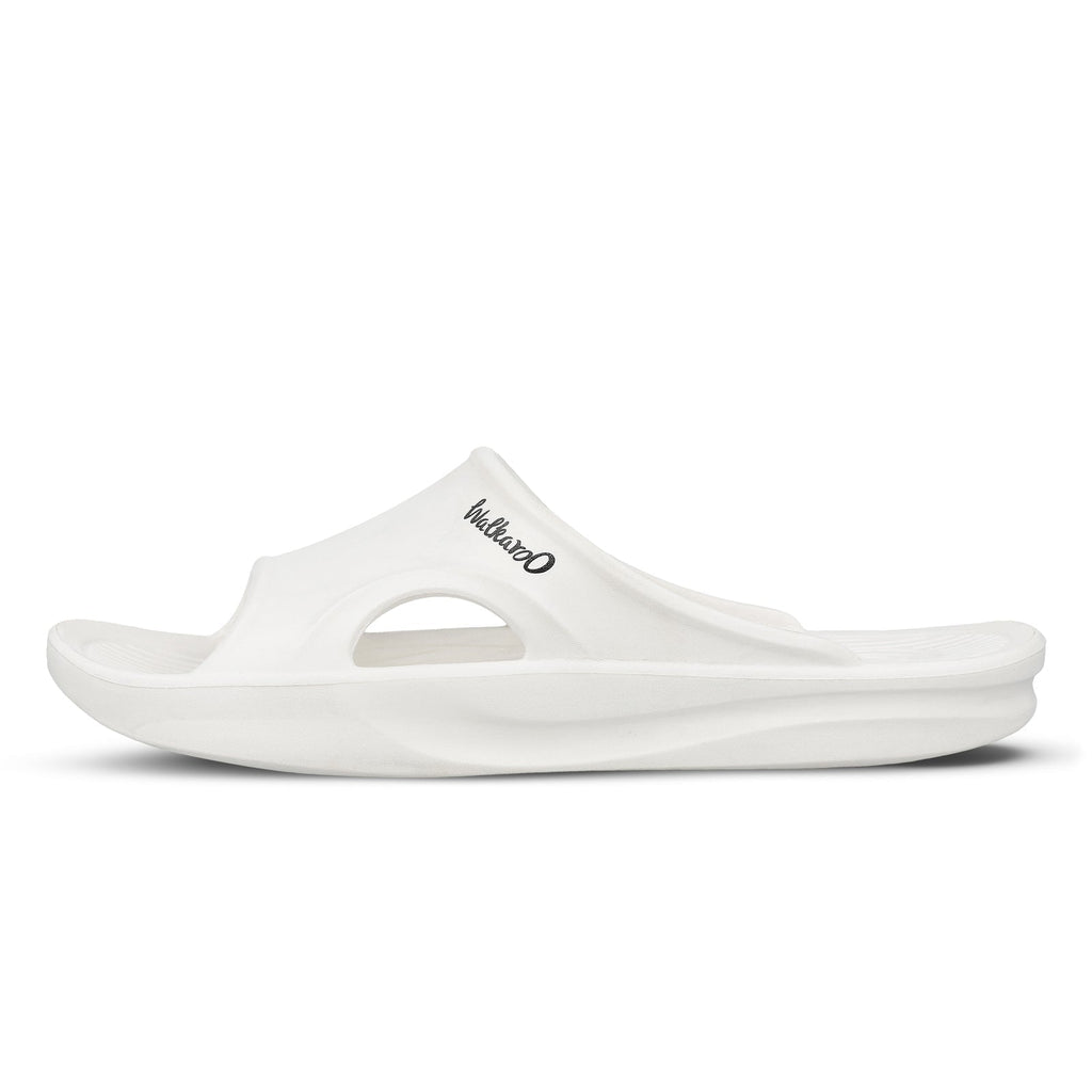 Walkaroo Men Slider - WC4842 White - Walkaroo Footwear