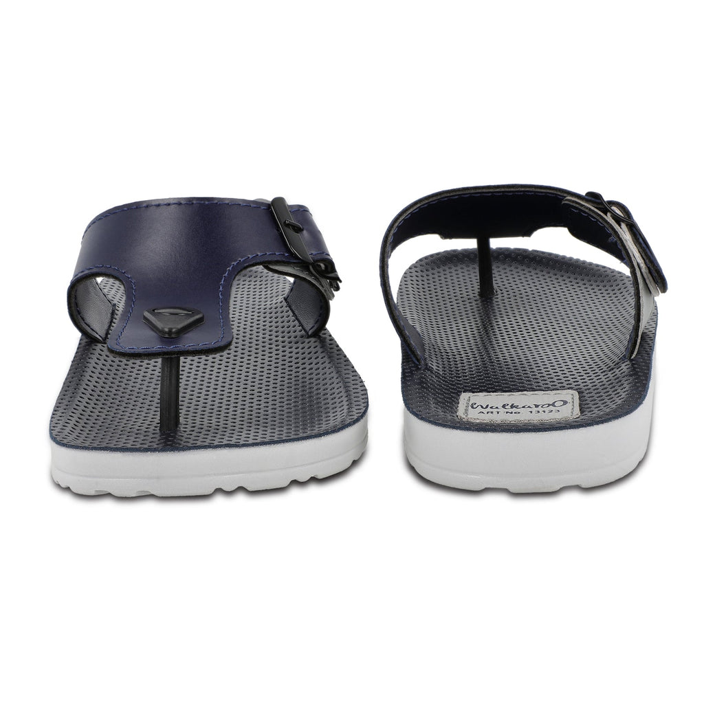 Walkaroo Men Solid Thong Sandals - 13123 Blue Grey - Walkaroo Footwear