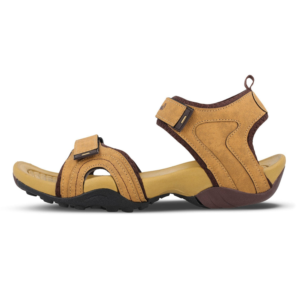 Walkaroo Men Sandals - WC4415 Tan - Walkaroo Footwear