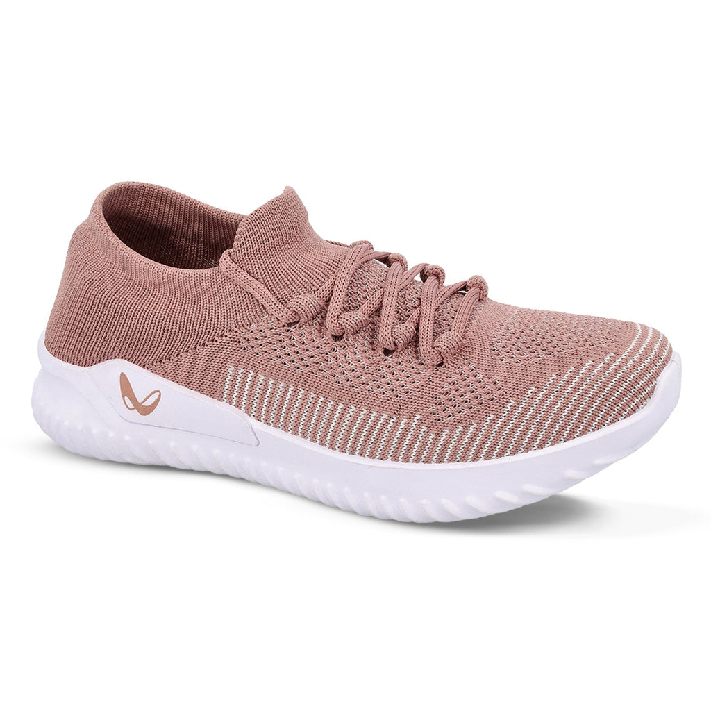 Walkaroo Womens Melange Sock Shoes - WS3255 Peach - Walkaroo Footwear