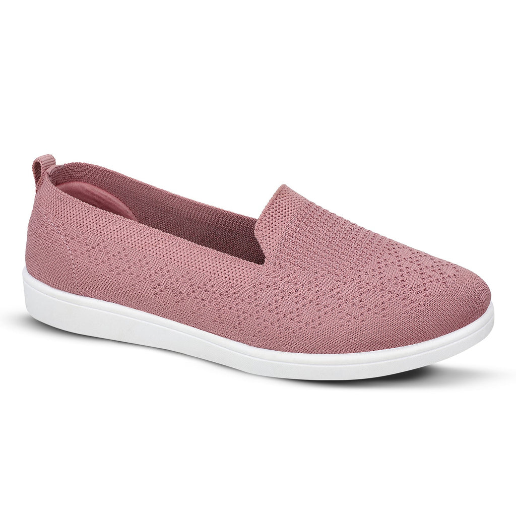 Walkaroo Go Womens Melange Belly Shoes - GY3427 Peach - Walkaroo Footwear