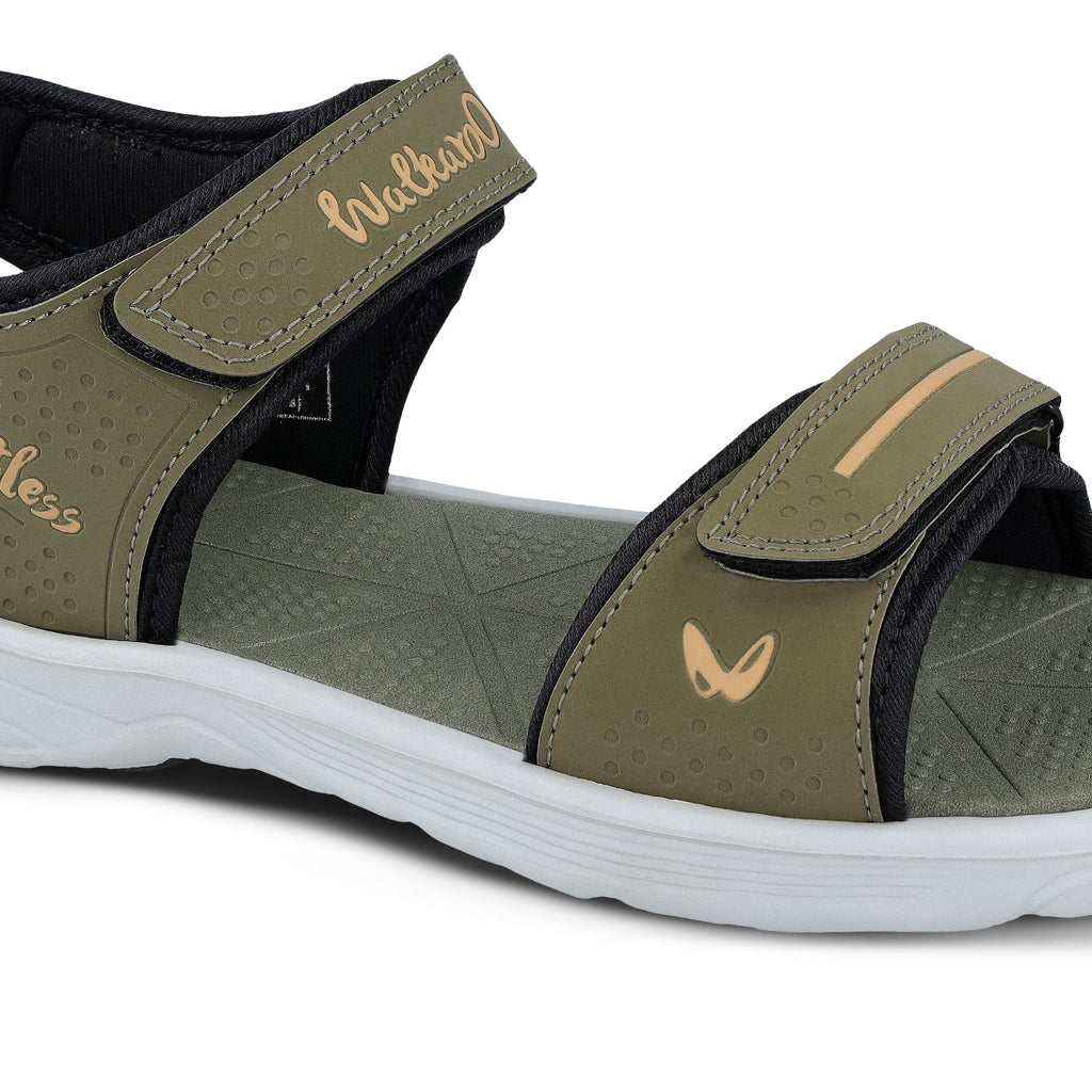 Walkaroo Men Sandals - WC4388 Olive Green - Walkaroo Footwear