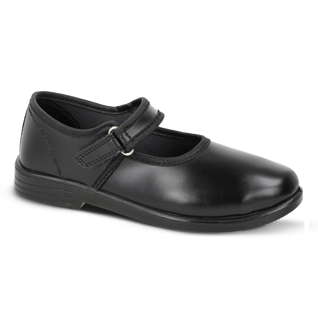 Walkaroo Kids school shoe - WV552 Black - Walkaroo Footwear