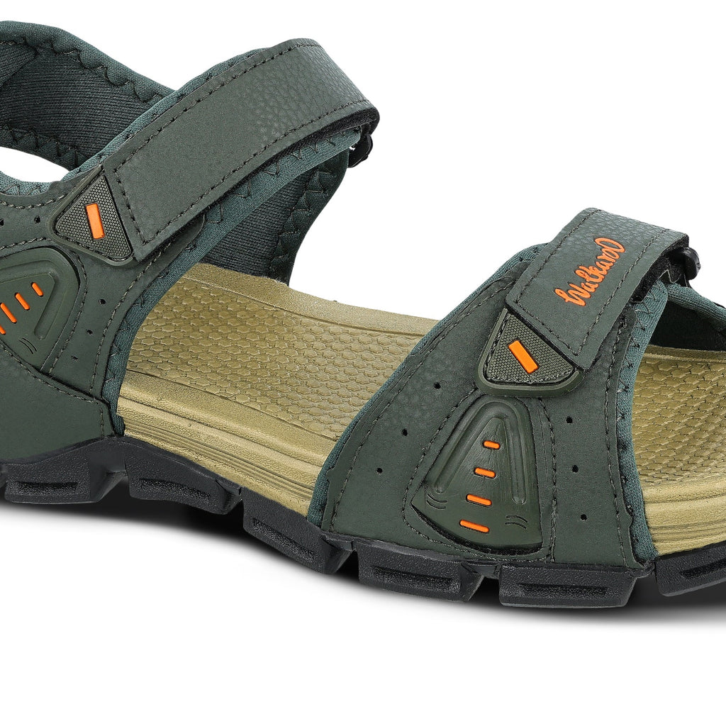 Walkaroo Men Sandals - WC4405 Olive Green - Walkaroo Footwear