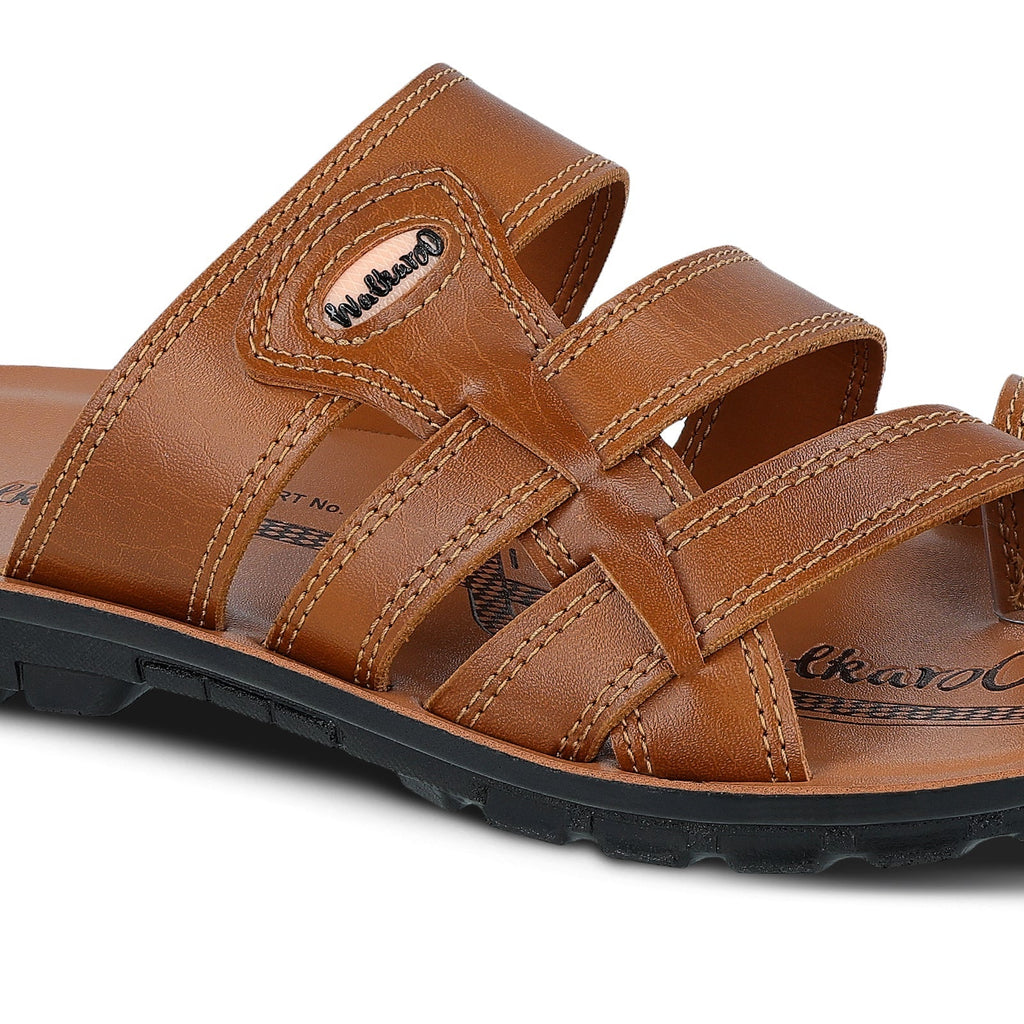 Walkaroo Men Sandals - WG1426 Tan - Walkaroo Footwear