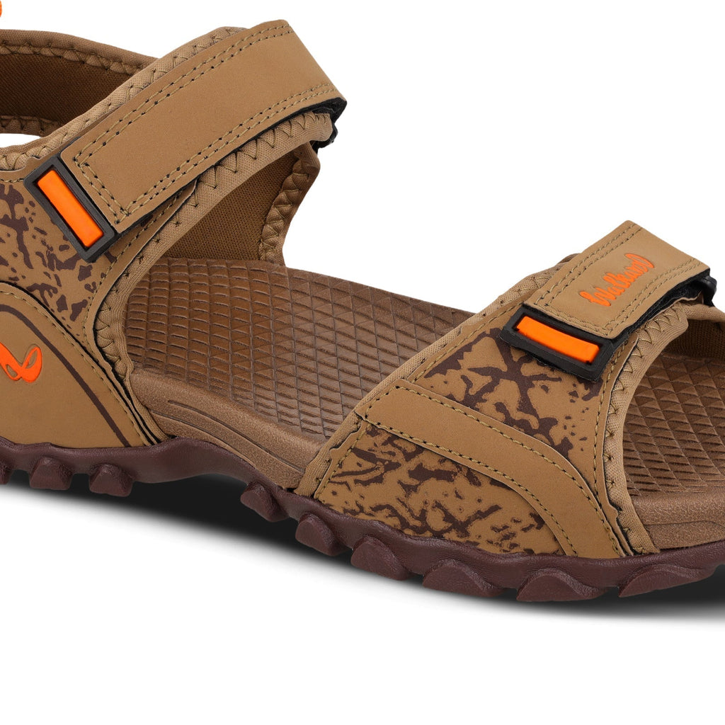 Walkaroo Men Sandals - WC4418 Camel - Walkaroo Footwear