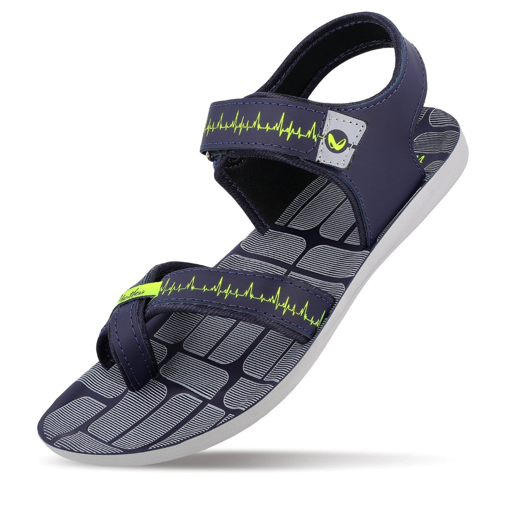 Walkaroo Men Strappy Floater Sandals - WG5705 Blue - Walkaroo Footwear