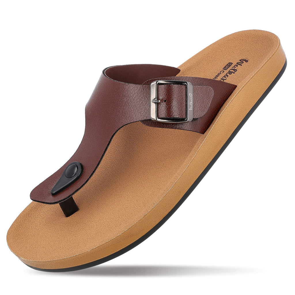 Walkaroo+ Men Sandals - WE1332 Brown - Walkaroo Footwear