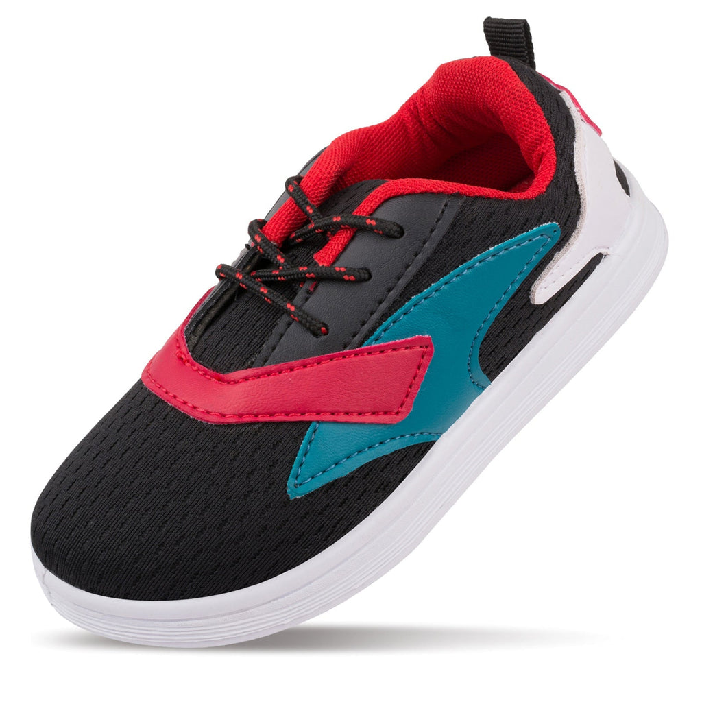 Walkaroo Kids Shoes - WK344 Black Red - Walkaroo Footwear