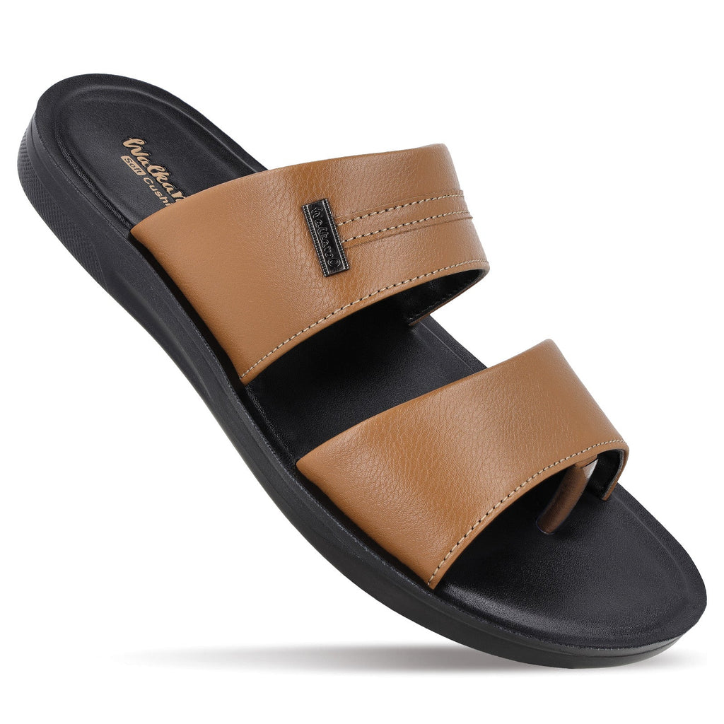 Walkaroo+ Men Sandals - WE1328 Tan - Walkaroo Footwear