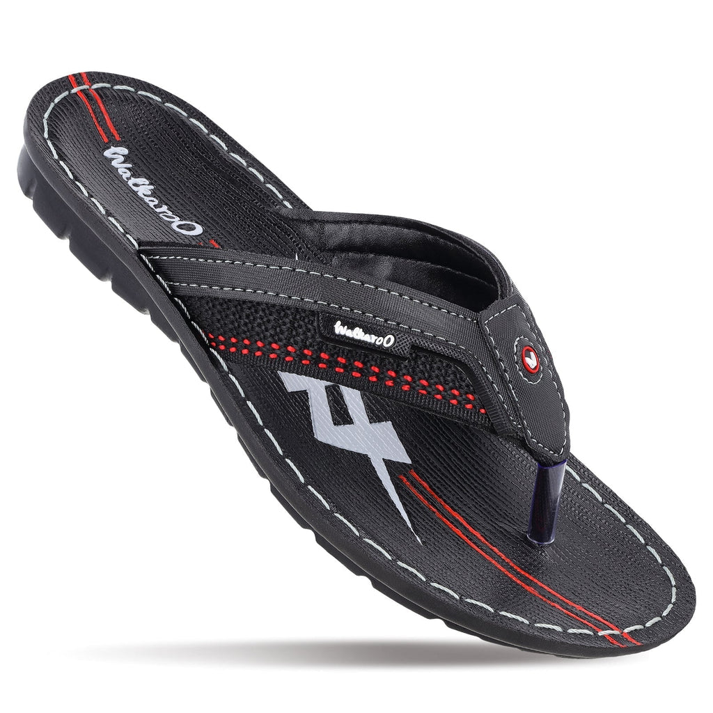 Walkaroo Men Sandals - W1030 Black - Walkaroo Footwear