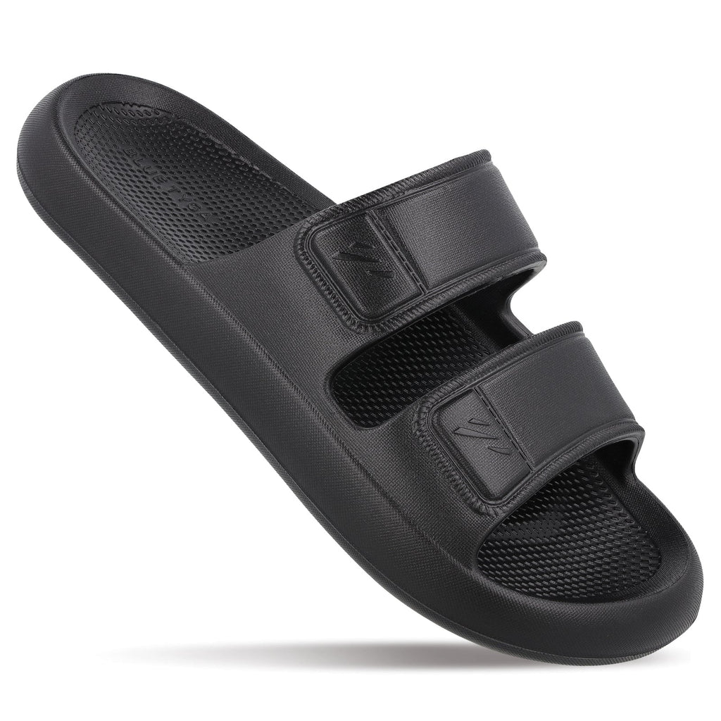 Walkaroo Mens Flip Flop Slippers - BT4823 Black - Walkaroo Footwear