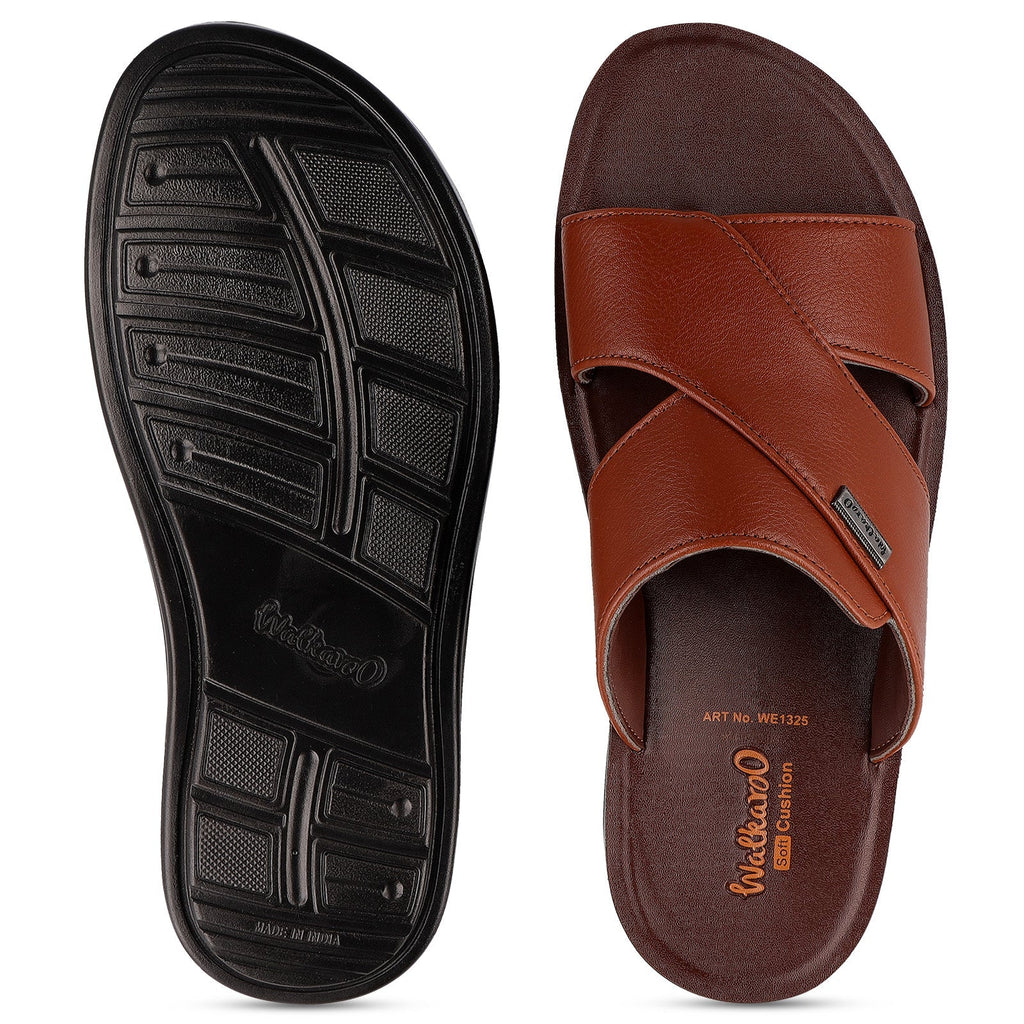 Walkaroo Men Sandals - WE1325 B Brown - Walkaroo Footwear