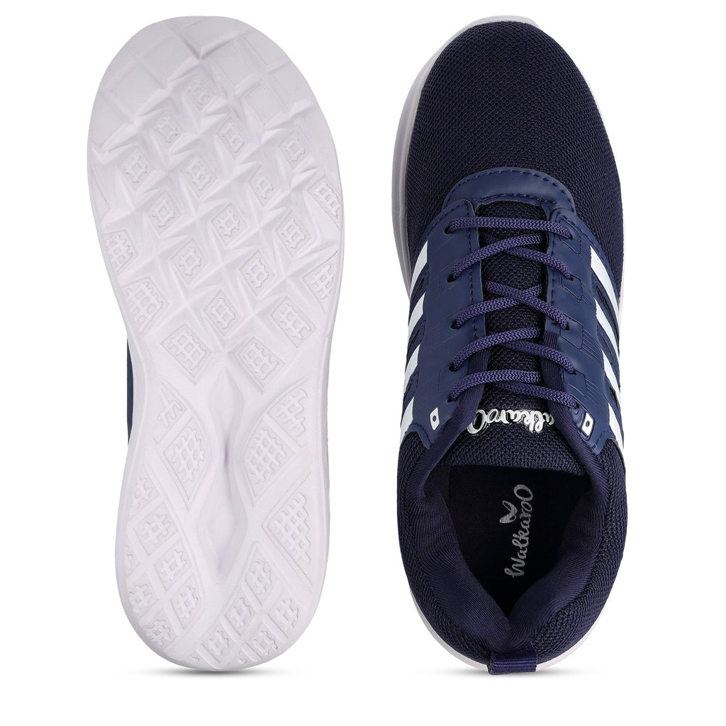 Walkaroo Boys Lace-up Training Shoes - WS3008 Navy Blue - Walkaroo Footwear