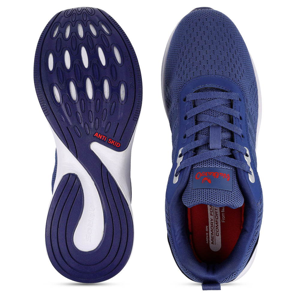 Walkaroo Men Non Marking Shoes - WS9086 Steel Blue - Walkaroo Footwear