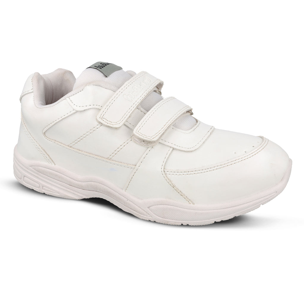 Walkaroo Senior Boys School Shoes - 570 White - Walkaroo Footwear