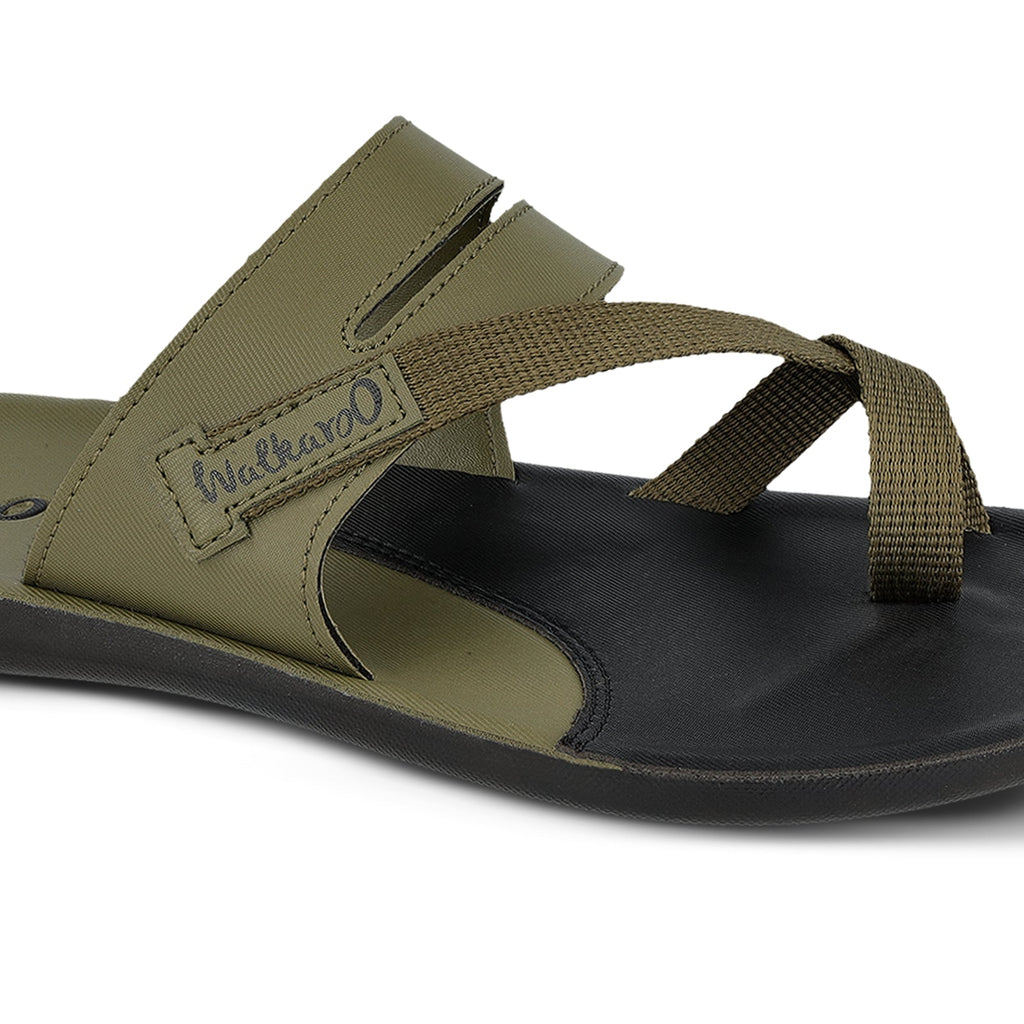 Walkaroo Men Sandal - WG5451 Black - Walkaroo Footwear