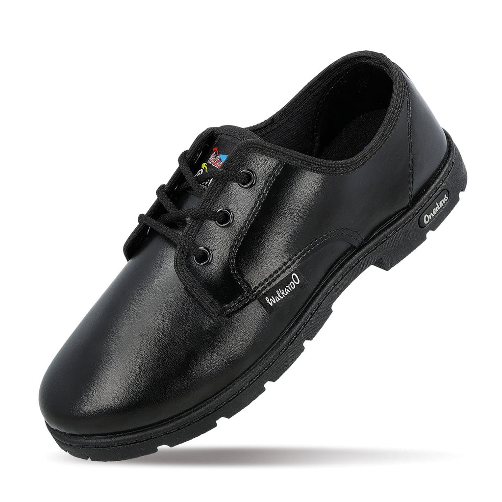 Walkaroo Kids School Shoes - WV521 Black - Walkaroo Footwear