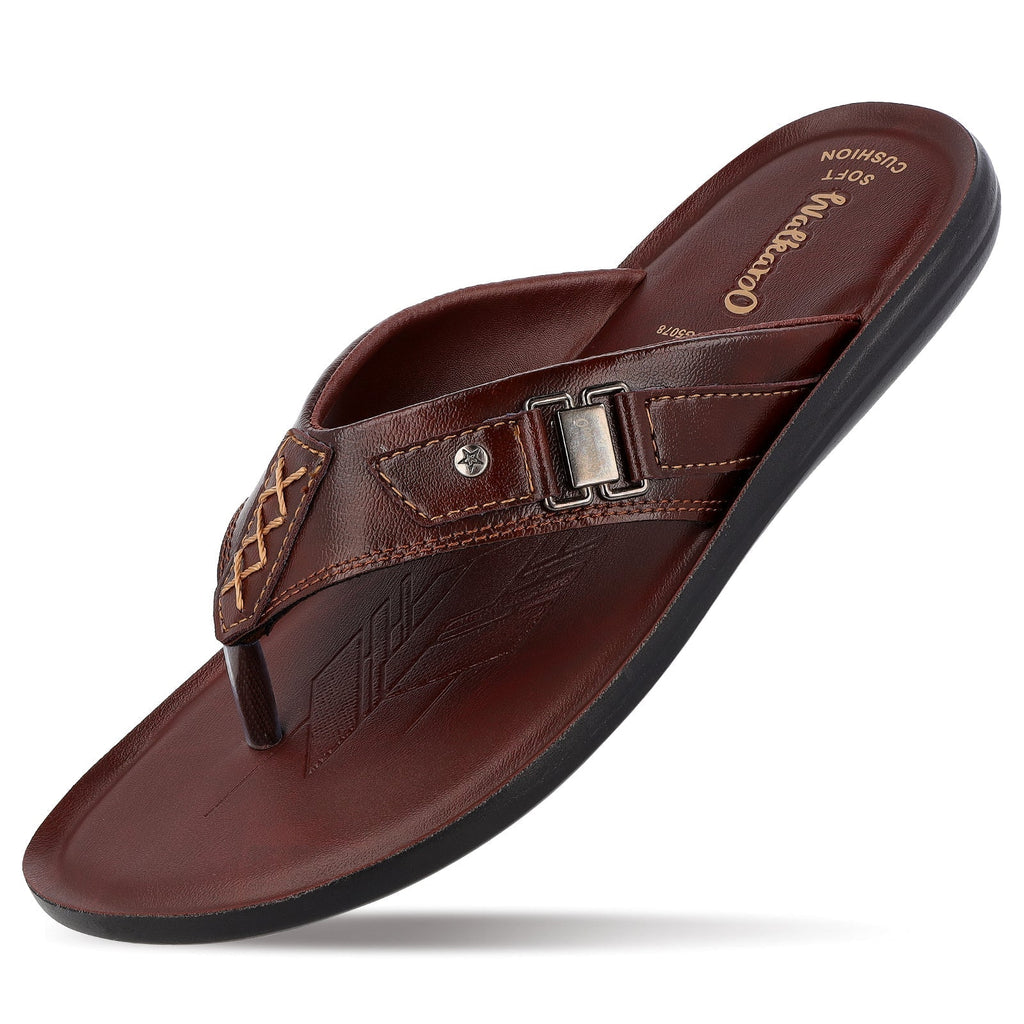 Walkaroo Men Sandal - WG5078 Brown - Walkaroo Footwear