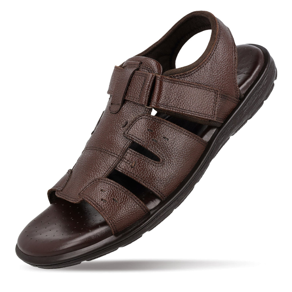 JOHN TAYLOR Leather Gents Sandals - JT97515 - Walkaroo Footwear