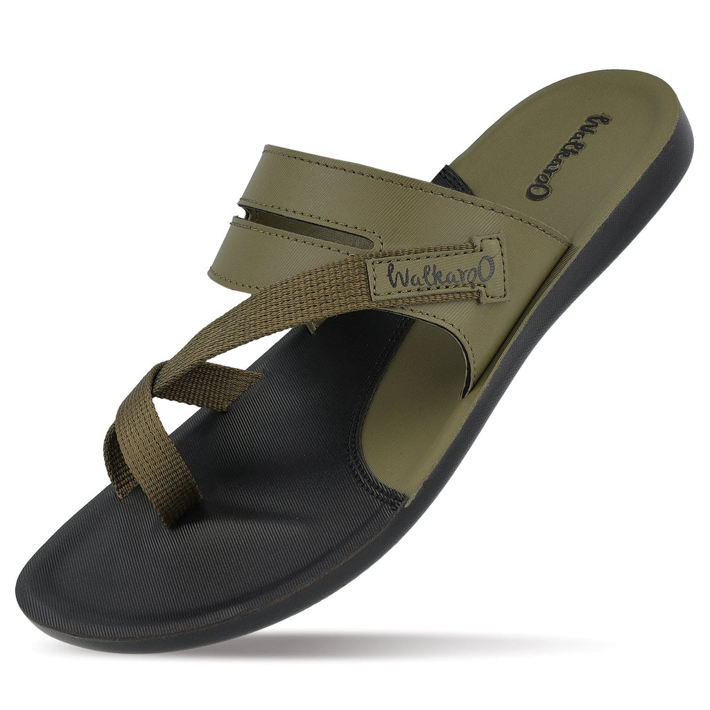 Walkaroo Men Sandal - WG5451 Black - Walkaroo Footwear