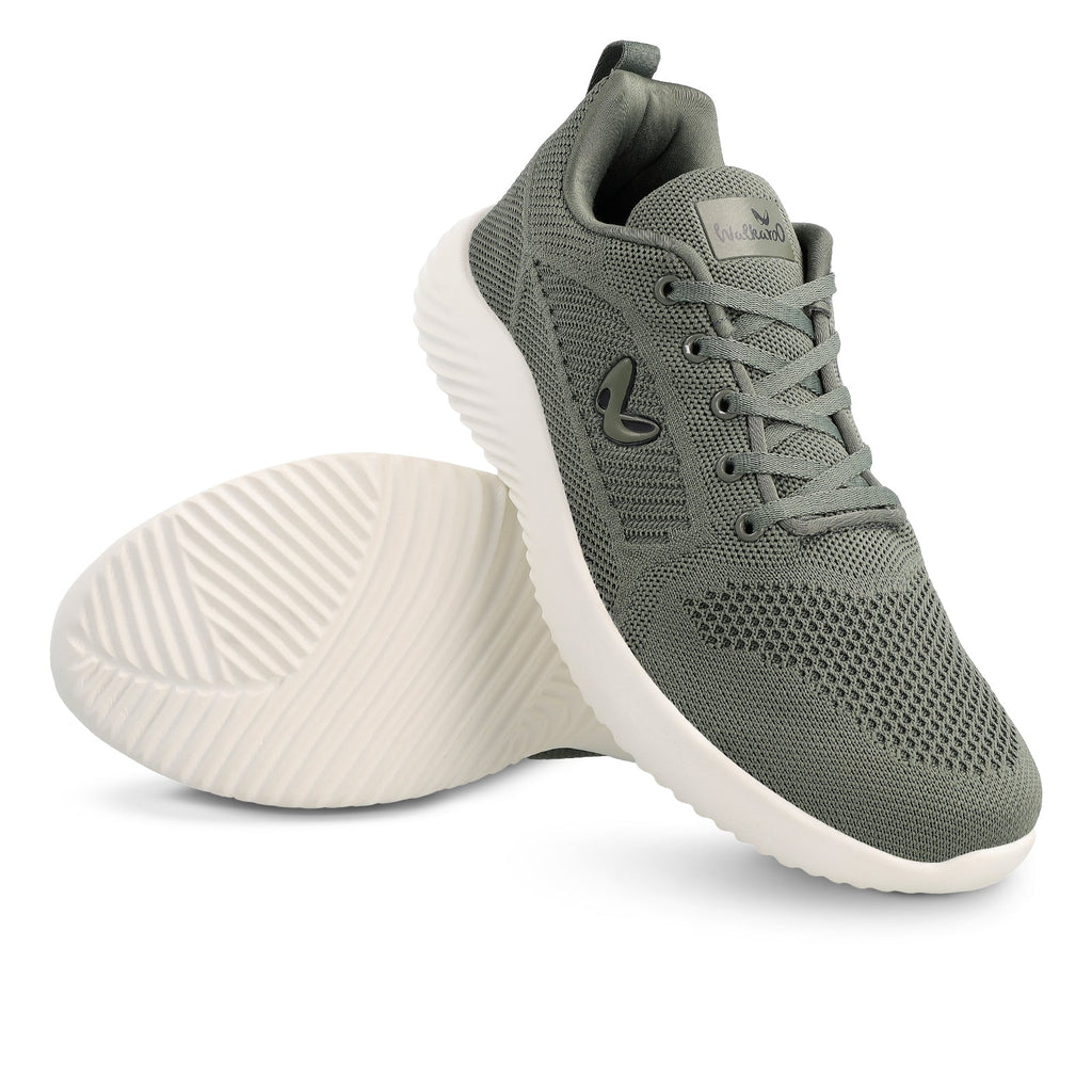 Walkaroo Men walking Shoes - WS9546 Olive Green - Walkaroo Footwear