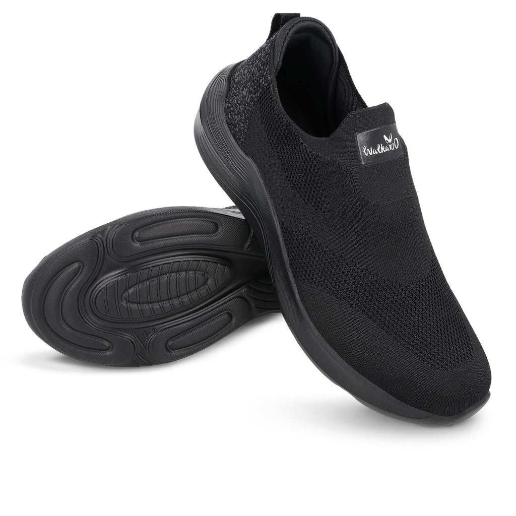 Walkaroo Men Pull-on Belly Shoes - WS9539 Black - Walkaroo Footwear