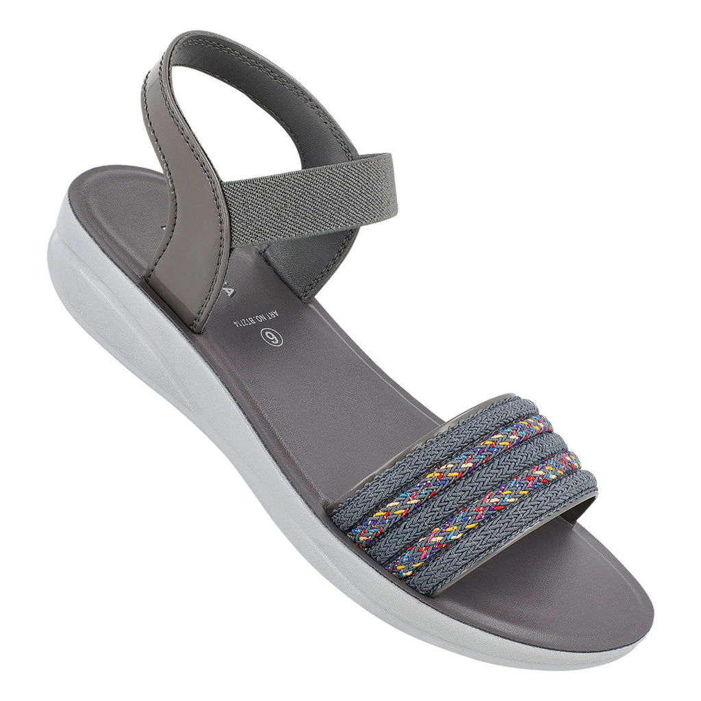 Walkaroo Kids Ankle Strap Heel Sandal - BT2714 Grey - Walkaroo Footwear