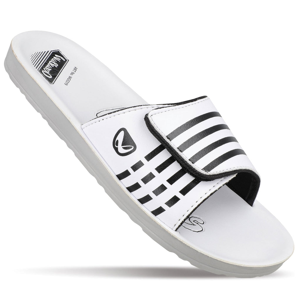 Walkaroo Mens Flip Flop Slippers - WG5319 White - Walkaroo Footwear