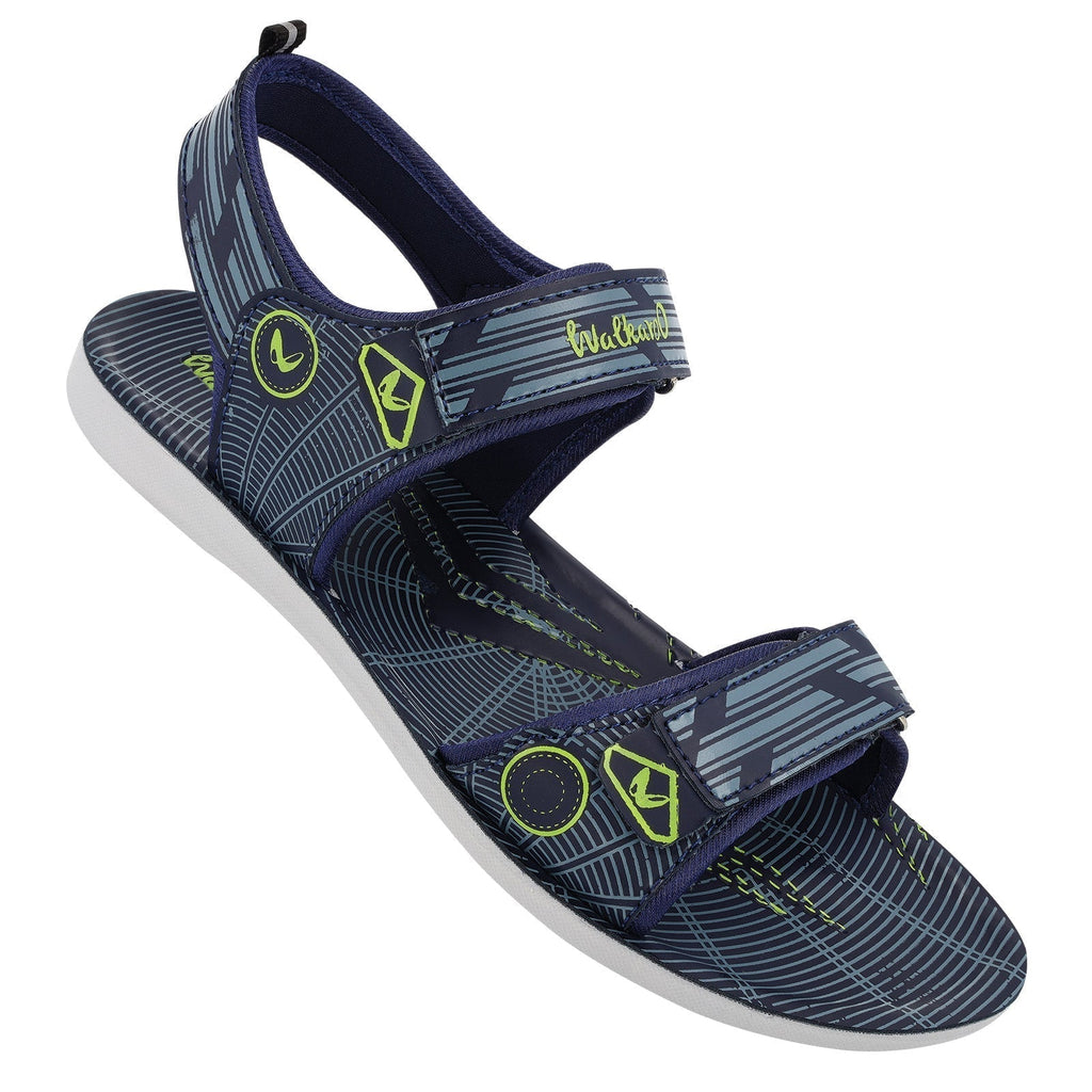 Walkaroo Men Strappy Floater Sandals - WG5754 Blue - Walkaroo Footwear