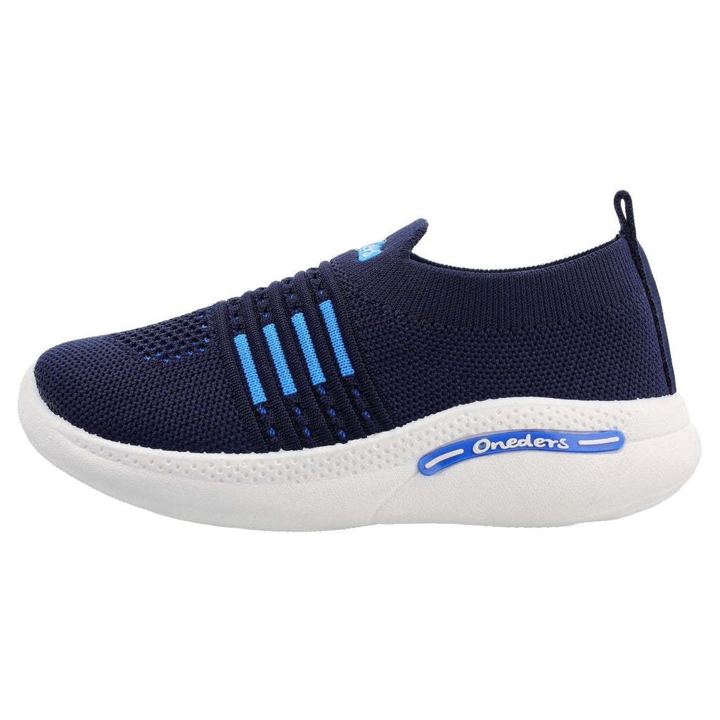 Walkaroo Kids Pull-on Sock Shoes - WK335 Navy Blue - Walkaroo Footwear