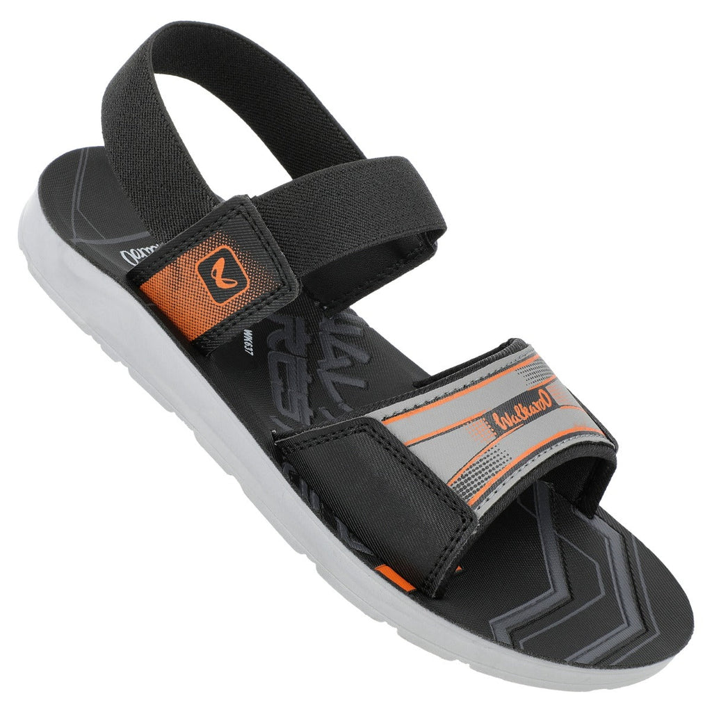 Walkaroo Kids Strappy Floater Sandal - WK637 Black - Walkaroo Footwear