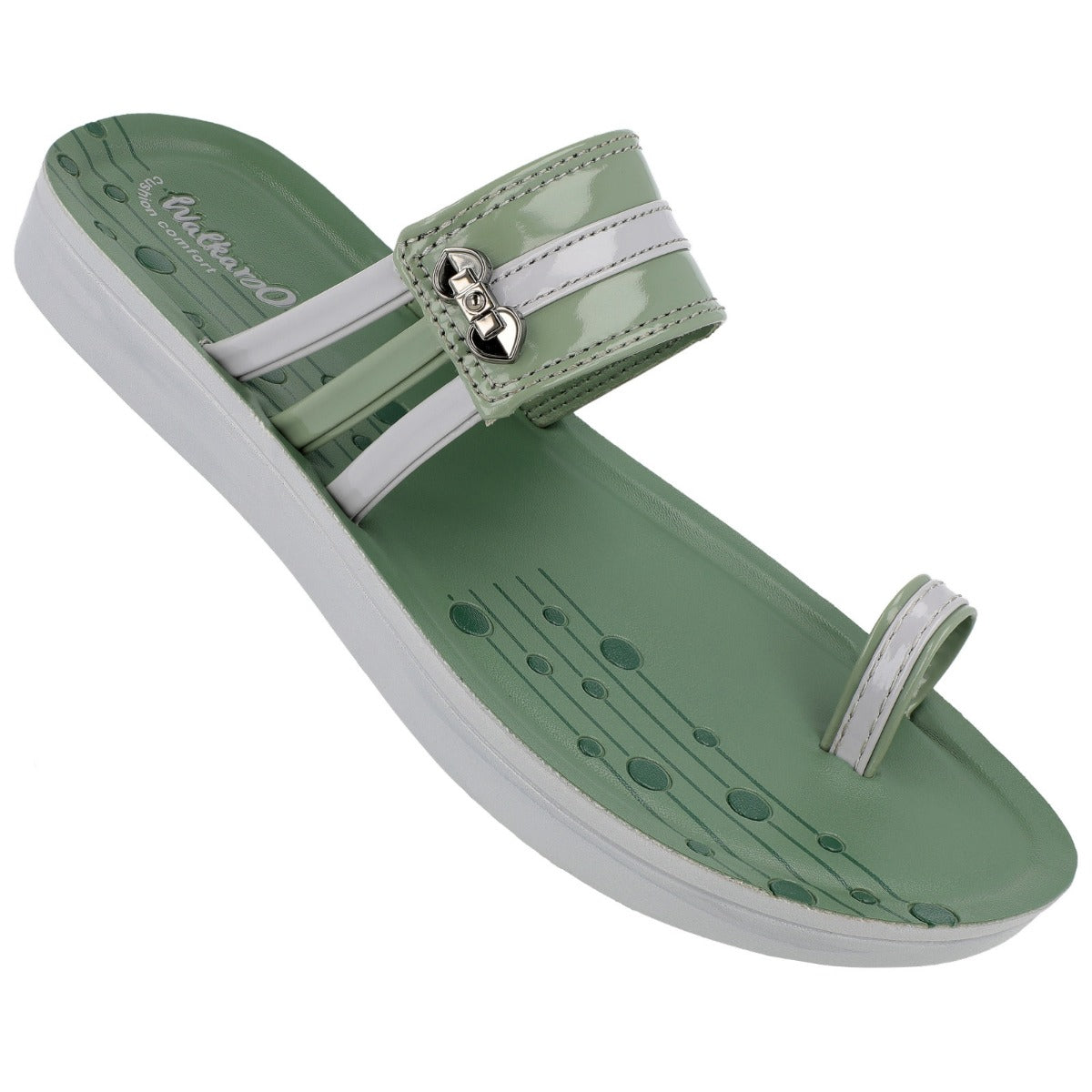 Walkaroo Women Toe ring Slide Sandals Art WL7415 Walkaroo Footwear